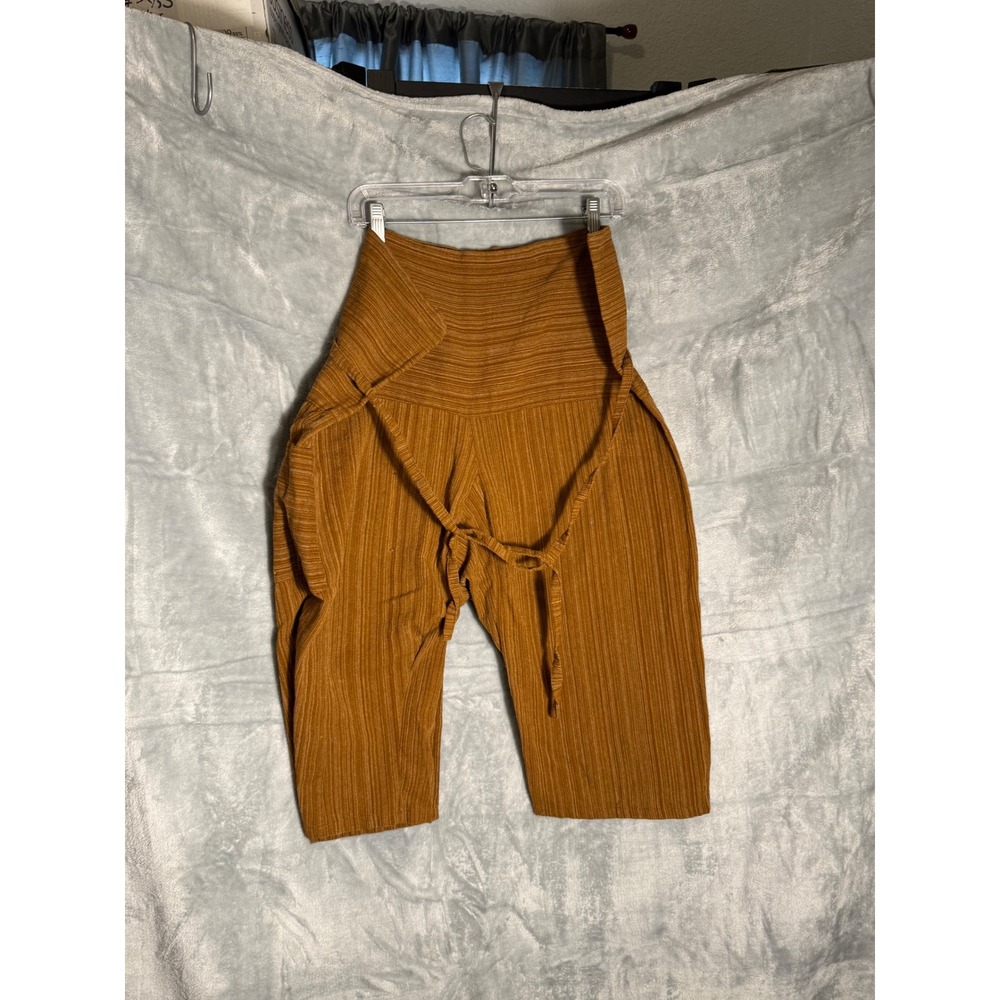 Earthbound Trading Co Thai Fisherman Pants Yellow Wrap Tie One Size 
OSFM